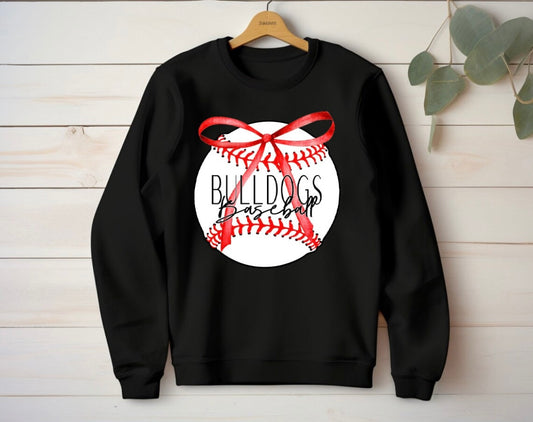 Bulldog Baseball Bow